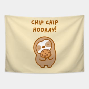 Chip Chip Hooray Chocolate Chip Cookie Sloth Tapestry