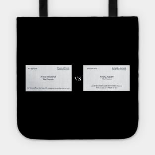 PATRICK BATEMAN VS PAUL ALLEN BUSINESS CARD Tote