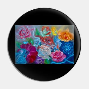Floral Collage Pin