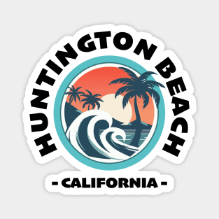 Huntington Beach - California (with Black Lettering) Magnet