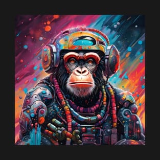 Space DJ Techno ChimPanZ T-Shirt