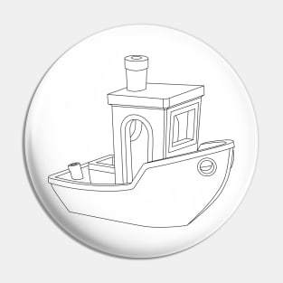 #3DBenchy - Wireframe Pin