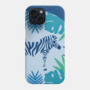 Tropical Zebra (Sapphire) Phone Case