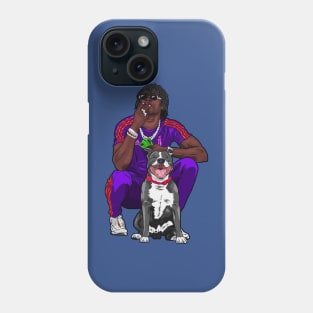 chillin and smoking with my dog Phone Case