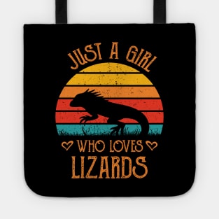 Bearded Dragon Just A Girl Who Loves Lizard Retro Tote