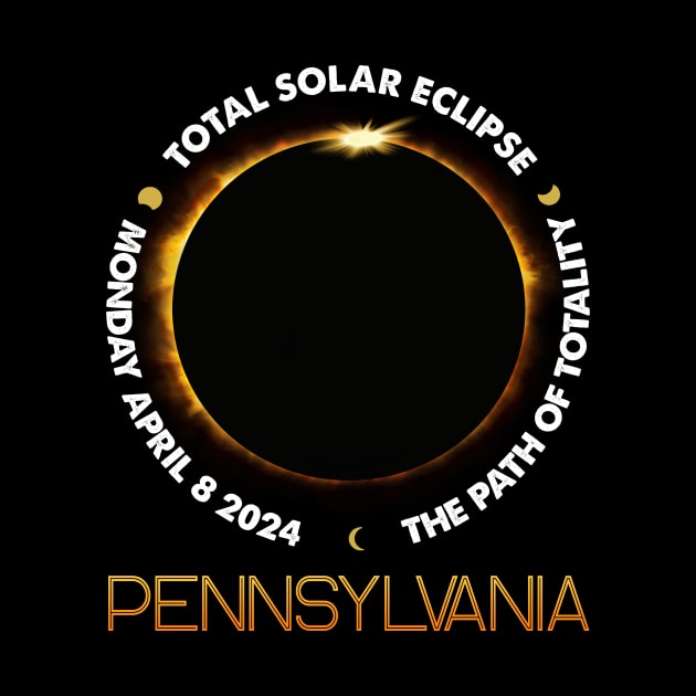 PENNSYLVANIA Total Solar Eclipse 2024 American Totality April 8 by Sky full of art