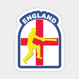 England Cricket Batsman England Flag Magnet