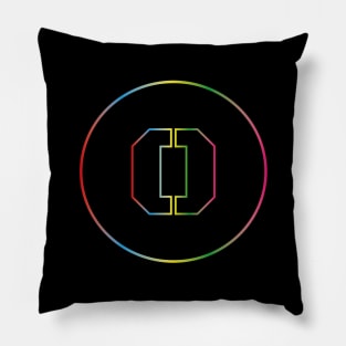 letter O colorful design Pillow