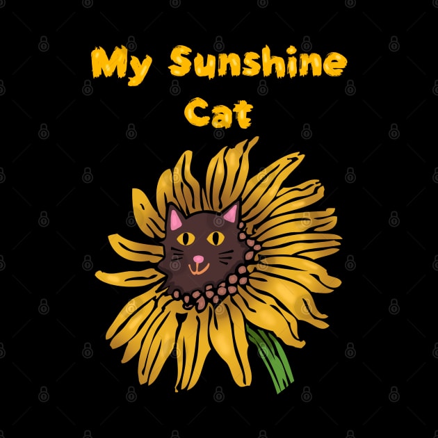 My Sunshine Cat Sunflower by wildjellybeans