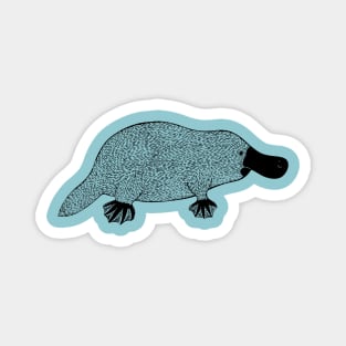 Platypus - hand drawn detailed animal design Magnet