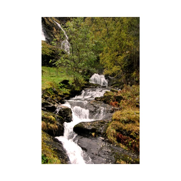 Waterfall Flamsdalen Valley Flam Norway Scandinavia by AndyEvansPhotos