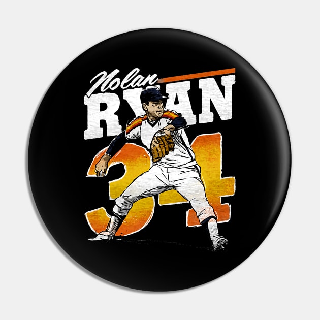 Nolan Ryan Retro Pin by winatanaura