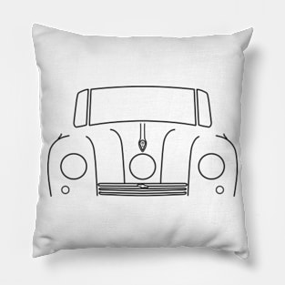 Tatra T87 classic 1940s saloon car black outline graphic Pillow