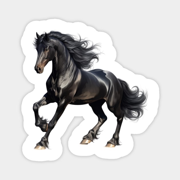 Friesian Horse Magnet by NineSvn