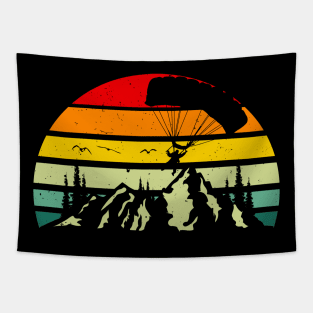 Skydiving Vintage Retro Skydiver Parachute Tapestry