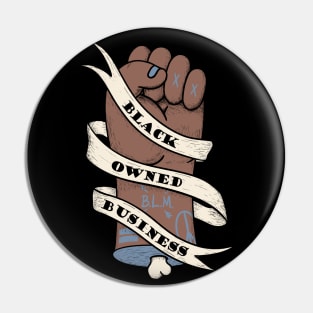 Black Owned Business - Power Fist Lowbrow Original Art Pin