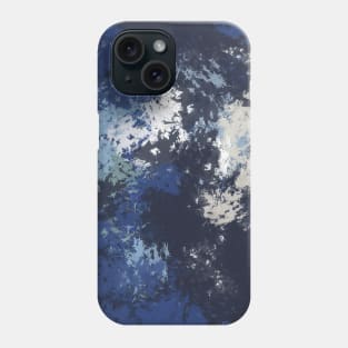 Blue abstract paint design Phone Case