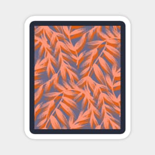 Painted Orange Leaves Magnet