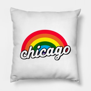 Chicago Gay Pride Rainbow Pillow