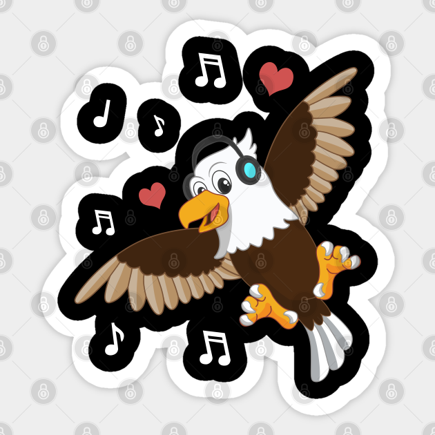 Americal Bald Eagle Chibi Anime Music Lover - Music Lover Gift - Sticker | TeePublic Americal Bald Eagle Chibi Anime Music Lover - Music Lover Gift - Sticker | TeePublic