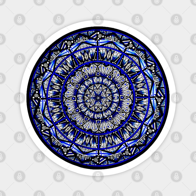 Lapis Lazuli Mandala Magnet by Bobblehead1337 Art