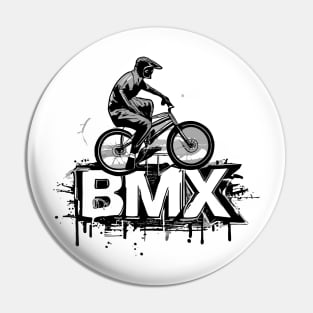 BMX Grunge Cloud for Men Women Kids and Bike Riders Pin