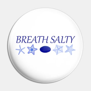 Breath Salty  sea glass and Starfish Pin