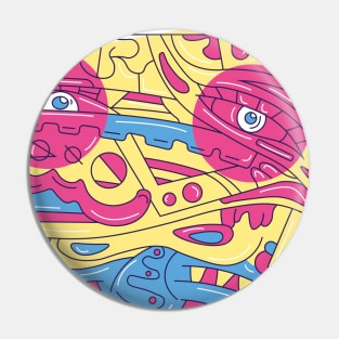 Abstraction face Pin