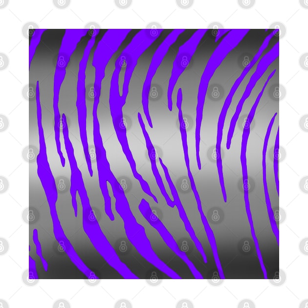 Silver Tiger Stripes Purple by BlakCircleGirl