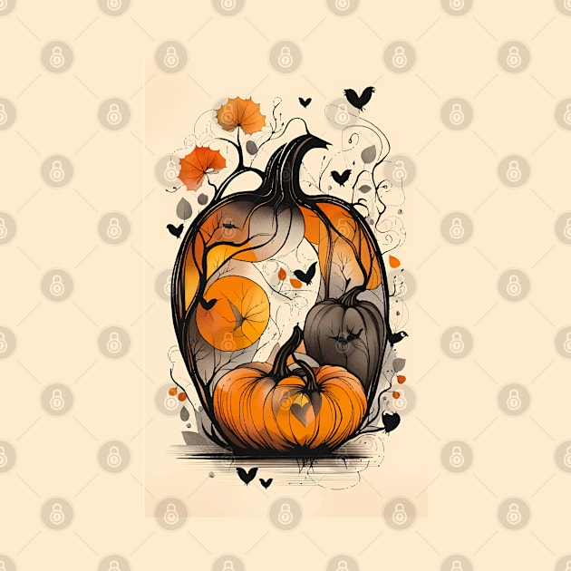 Halloween Pumkin Heart by mariasshop