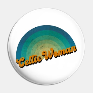 vintage retro Celtic Woman Pin