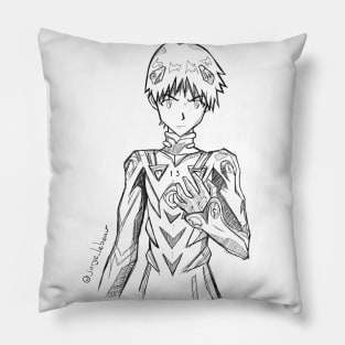 shinji ikari the mecha driver in evangelion Pillow