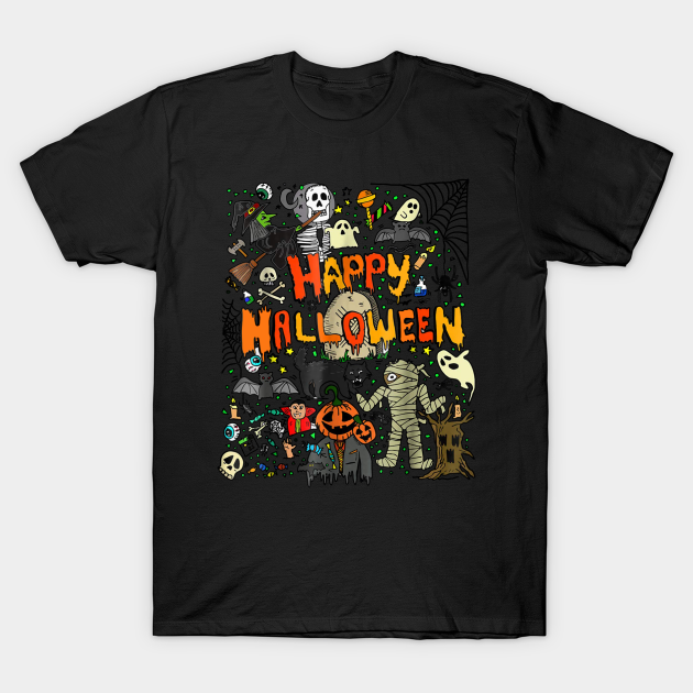 Happy Halloween Scary Retro - Scary - T-Shirt