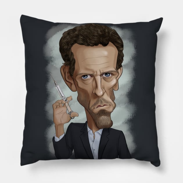 Doctor House caricature Pillow by quenguyen