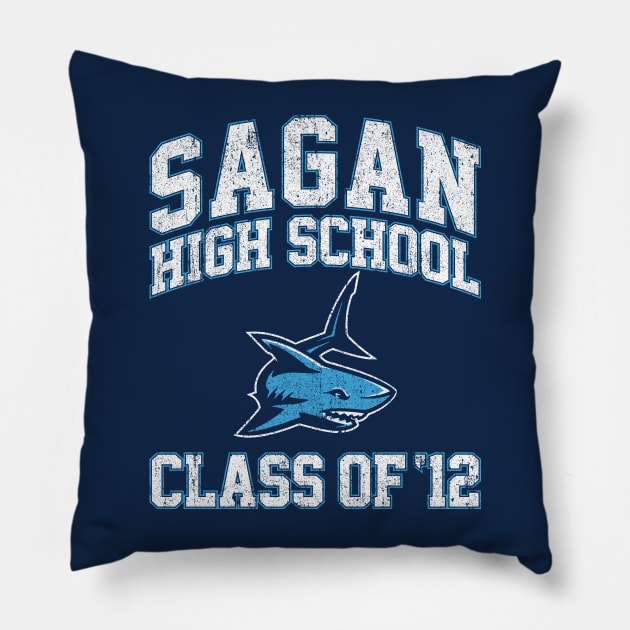 Sagan High School Class of 12 Pillow by huckblade