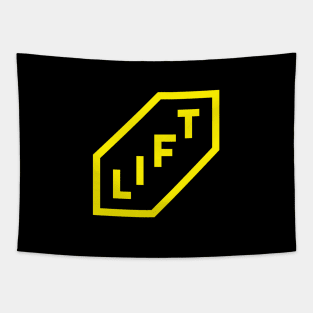 LIFT word mark composition in yellow color showing scaling and growth Tapestry