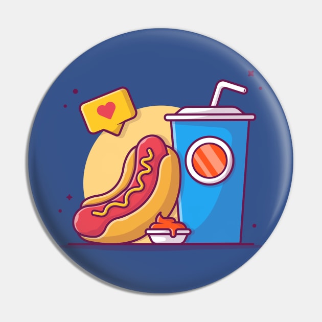 Hot dog, soda And Ketchup Cartoon Vector Icon Illustration Pin by Catalyst Labs