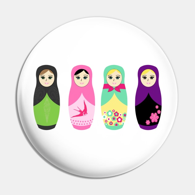 Matryoshka dolls Pin by peggieprints