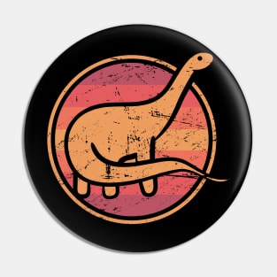 Retro Vintage Long Neck Dinosaur Brontosaurus Pin