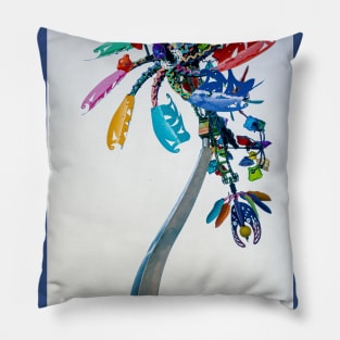 MultiColor coconut tree artistic Design Pillow