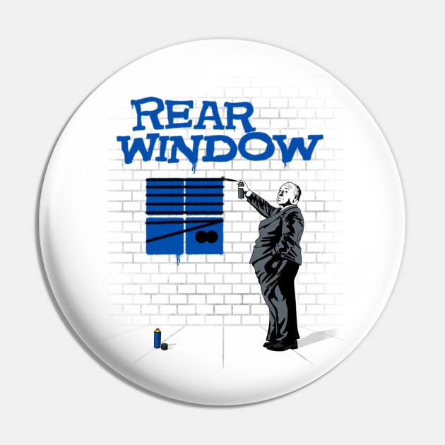 Rear Window Hitchcock Pin by Malakian Art