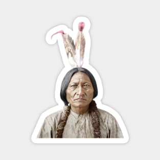 Sitting Bull Portrait Colorized Magnet