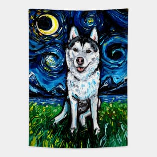 Husky Night 2 Tapestry