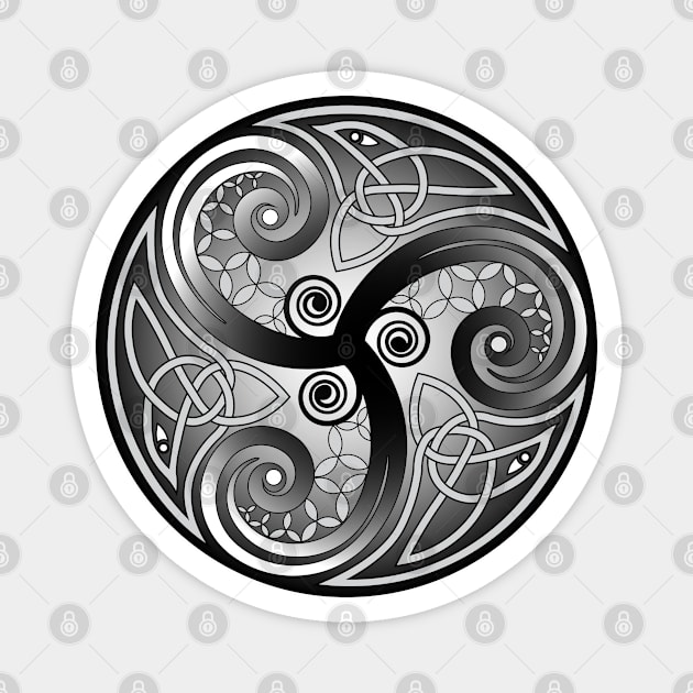 April Triskelion Gray Magnet by The Knotty Works