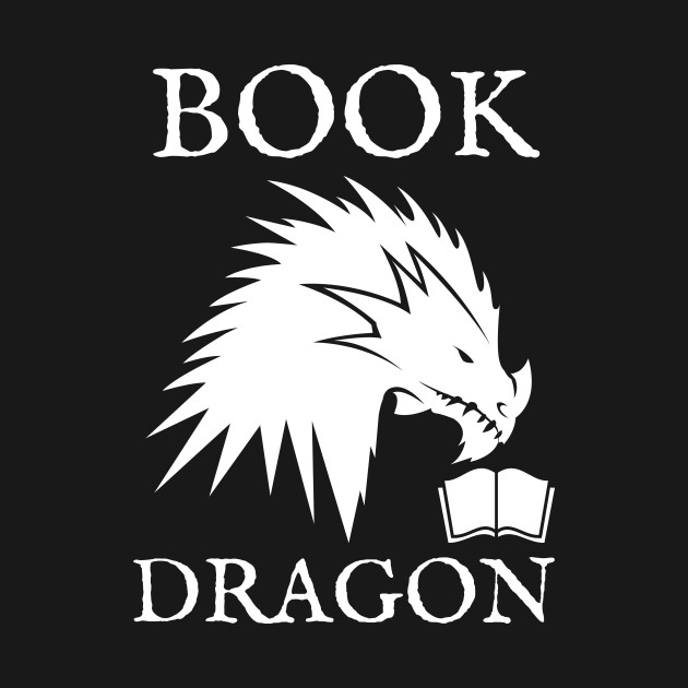 Disover Book Dragon - Literary - T-Shirt