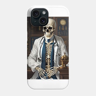 Doctor skeleton in his clinic Phone Case