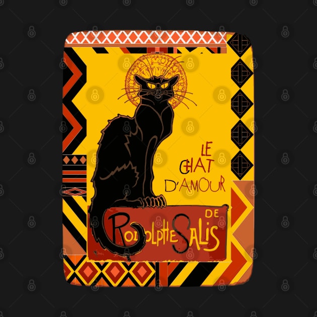 Le Chat Noir D'Amour With Ethnic Border by taiche