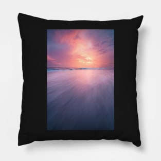 Dreamy sunset beach Pillow