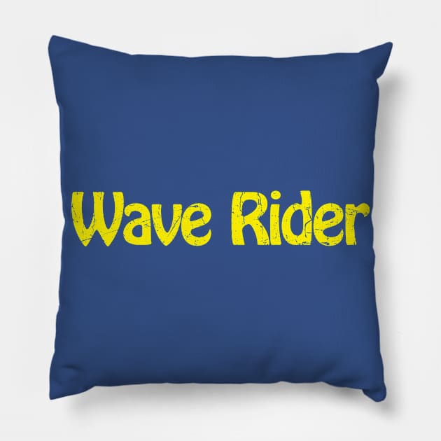 Wave Rider Pillow by TheAllGoodCompany