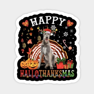 Halloween - Thanksgiving - Christmas Irish Wolfhound XMas Magnet